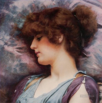 Pensamientos lejanos una dama neoclásica John William Godward Pinturas al óleo